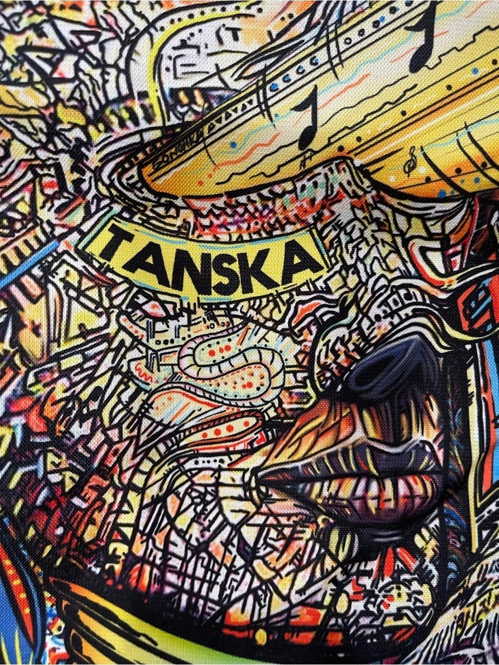 TANSKA Multicolor Abstract Print Backpack - Picture 5 of 8